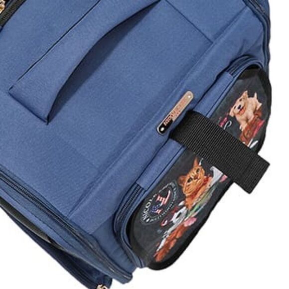 Nicole Lee USA Expandable Cat Dog Pet Carrier Backpack In Blue - Picture 4 of 12